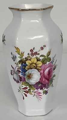 Buy Hammersley 5” Fine Bone China Vase With Floral Design Beautiful Small Vase • 9.99£