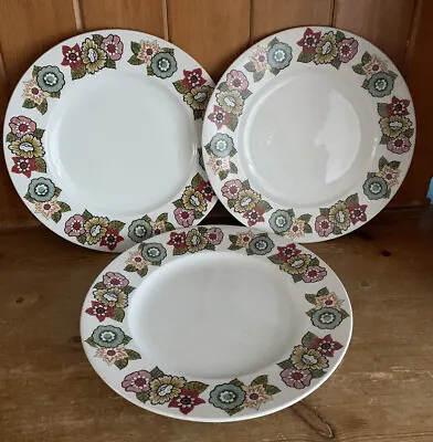 Buy 3 Vintage Burleigh Ware Carnaby Dinner Plates • 14.99£