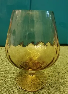 Buy Vintage / Retro Extra Large Amber Coloured Brandy Glass. Pre-owned  • 8£