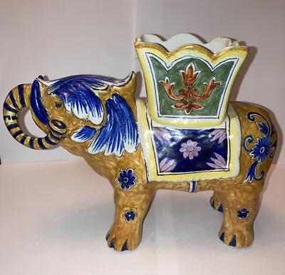 Buy Antique Mosanic Pottery Elephant C1900 Faience • 95£