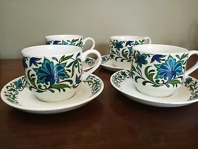 Buy Se Of Four Vintage, Midwinter, SPANISH GARDEN Cups And Saucers By JESSIE TAIT • 12.95£
