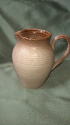 Buy Vintage Lovatts Langley Cream Ribbed Footed Stoneware Vase 25.5cm • 9.99£