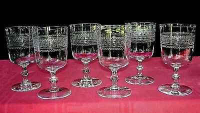 Buy Baccarat Water Wine Glasses Water Glass Wine Greece Engraved Crystal Greece Ab • 154.50£