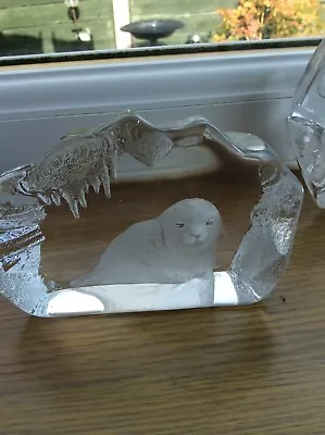 Buy Mats Jonasson Glass Lead Crystal Seal Paperweight • 8£