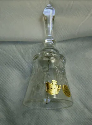 Buy LEAD CRYSTAL BELFOR HAND BELL - 24% PbO HAND CUT FROM CZECHOSLOVAKIA - WITH LABE • 1£