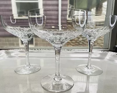 Buy 1950's Sweden Orrefors Prelude Champagne Glass Minimalist Barware Crystal-3 • 67.55£