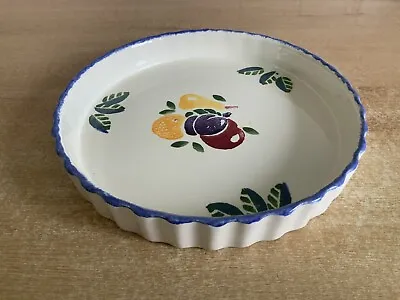 Buy Poole Handpainted Dorset Fruits - 24.5 Cm Fluted Flan Dish • 16£