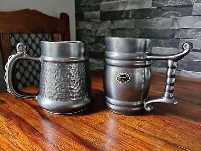 Buy Prinknash Abbey Pottery. Pewter Coloured Large Mugs / Tankards. Made In England • 11£