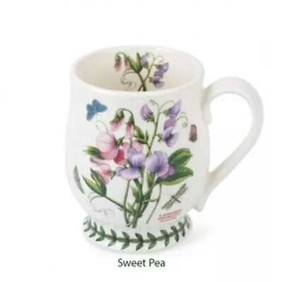 Buy Portmeirion Botanic Garden SWEET PEA Bristol Mug With Border At Base RARE ShapE • 22.50£