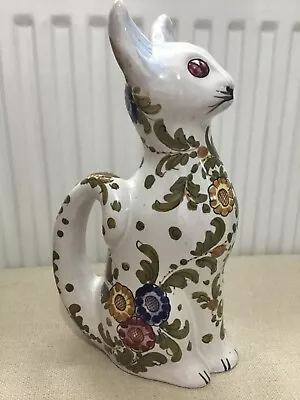 Buy ITALIAN Pottery CAT Figure Italy Traditional Hand Painted Majolica 6 1/4  16 Cm • 17.99£