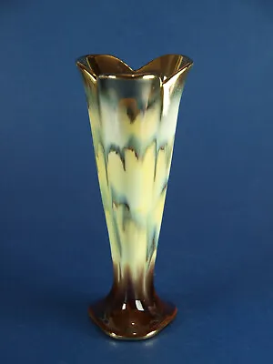 Buy Vintage West German Bay Keramik Drip Glaze Fluted Vase 551-20 • 9.99£