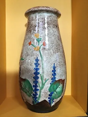 Buy Crown Ducal Art Deco Vase With Raised Nasturtium Flowers And Foliage  • 30£