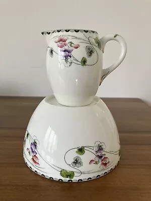 Buy Antique Shelley Violets Art Nouveau Jug And Sugar Bowl Bone China 10705 • 11.95£