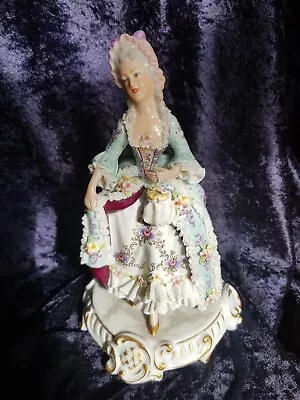 Buy Capodimonte Large Figurine Of Regency Lady In Crinoline By MERLI Porcelain • 45£