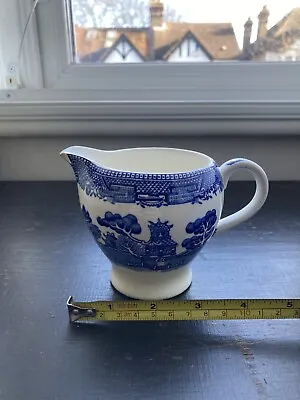 Buy Vintage Alfred Meakin Old Willow Blue Milk Jug - Chip On Spout • 9£
