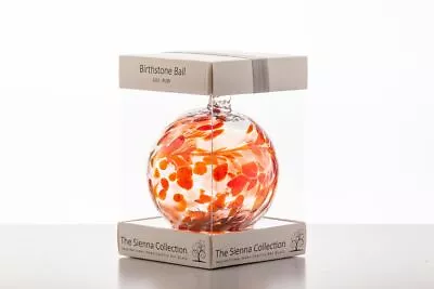 Buy July Ruby Birthstone Ball Sienna Glass 10cm Decorative Ornament Gift Boxed • 14.99£