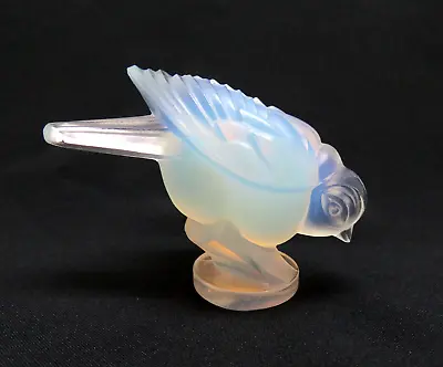 Buy Sabino Art Glass France Opalescent Crystal Perched Bird Figurine • 82.64£