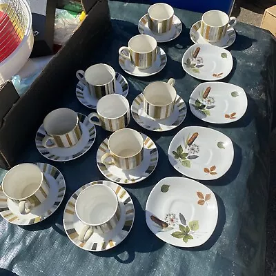 Buy Vintage Mid Century MIDWINTER Tea Coffee Cup & Saucer Sets House Clearance • 10£