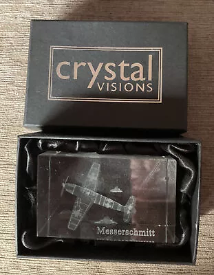 Buy Crystal Visions Glass Paper Weight Messerschmitt & Box Limited Edition • 15£
