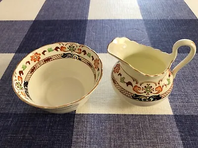 Buy Plant Tuscan Milk Jug And Sugar Bowl Very Pretty Pattern On Cream China  • 9£