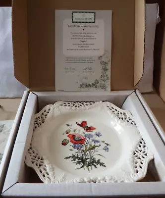 Buy Royal Creamware Floral Collection Perforated Plate  Poppies  Paul Jerrard • 4.75£