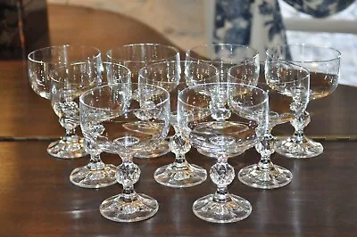Buy Set Of 9 CLAUDIA Champagne Coupes - BOHEMIAN Crystal - 5  Tall • 38.56£