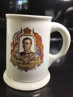 Buy King Edward VIII Coronation May 12th 1937 Commemorative Pottery Tankard Mug • 19.99£