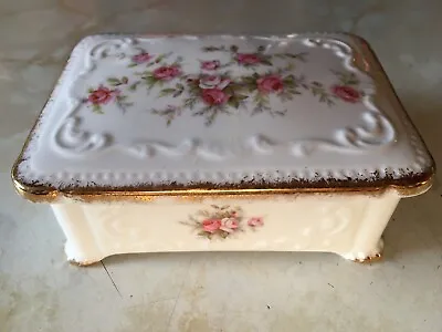 Buy PARAGON BY APPOINTMENT CHINA VICTORIANA  ROSE  OBLONG TRINKET BOX 12 X 9 Cm  VGC • 16.99£