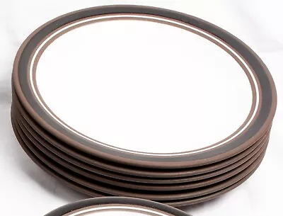 Buy 6x Hornsea Pottery CONTRAST Lancaster Vitramic Plates 8 Inch 20 Cm Vintage Brown • 19.99£