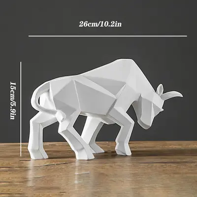 Buy Resin Wall Street Bull Statue Bison Sculpture Decoration Animal Figurine  • 34.15£