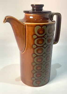 Buy Vintage Retro Coffee Pot Hornsea Pottery Bronte Design Brown 1977 25cm Tall • 13.99£