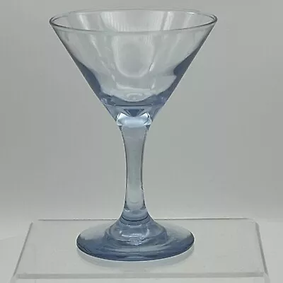 Buy Libbey~ART DECO. Set Of 4 Martini Cocktail Glasses Light Blue Glasses. • 20.79£