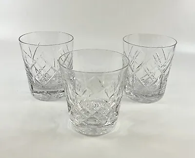 Buy 3 Quality Cut Lead Crystal Whiskey Glasses Sh 8 • 17.99£