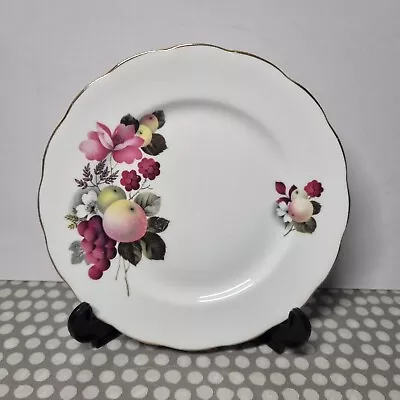 Buy Crown Royal Bone China England Side Plate With Fruits & Flowers • 3.69£