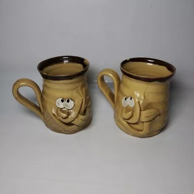 Buy 2 X Ugly Mugs Novelty Hand Made Pottery Cups Chipped • 5£