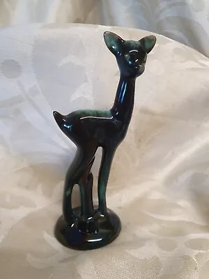 Buy Blue Mountain Pottery Deer Mid Century Green Black Drip Glaze Figurine Figure 5  • 5£