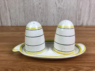 Buy Lord Nelson Ware Elijah Cotton Salt & Pepper Set With Tray White Black & Yellow  • 19.99£