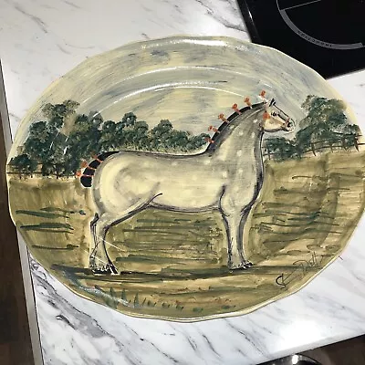 Buy Rare And Beautiful Iden Pottery, Rye Large Charger Signed By Artist 17.5”x 15” • 20£