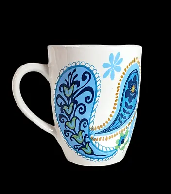 Buy Royal Norfolk Coffee Mug Paisley Print Stoneware White Blue 12 Oz Replacement • 11.57£
