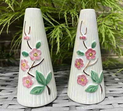 Buy Vintage Maling Lustreware Salt And Pepper Shakers Cherry Blossom  • 20£