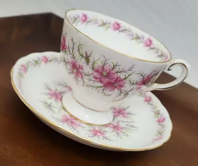 Buy Vtg Tuscan Floral Bone China Teacup & Saucer, Made In England, Love In The Mist • 18.03£