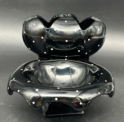 Buy Bagley & Co Jet Polkadot Art Deco Glass Colllection • 17.99£