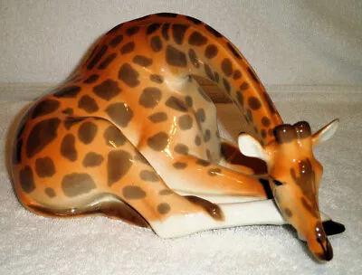 Buy Vintage Lomonosov Porcelain Giraffe Resting Figurine Made In USSR • 84.89£