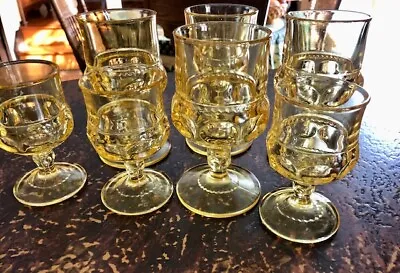 Buy Vintage Colony Depression Ware Crown Citron (Yellowish Green) Glasses (7) • 37.80£