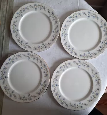 Buy 4 X Duchess Bone China Tranquility  Dinner Plates 10.5 Inches Vintage • 24£