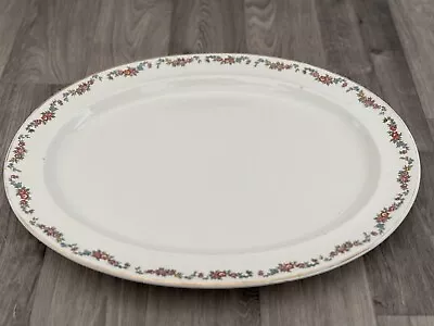 Buy Booths Antique Platter Large Plate Silicon China Oval Serving Dish Floral Border • 7.50£