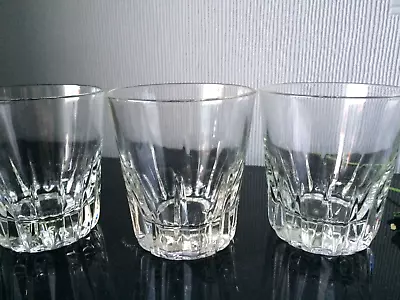 Buy Clear Whiskey Glasses Tumblers Set Of 3 Drinks Spirits Bourbon Glassware 200ml • 10£