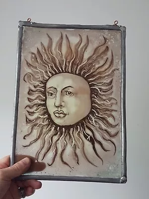 Buy Antique Vintage Stained Glass Fragment Of The Sun,Arts & Crafts,Victorian  • 3.20£