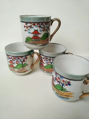 Buy 4 Espresso Cups Klimax Hand Painted Made In Japan 55mm High • 10.90£