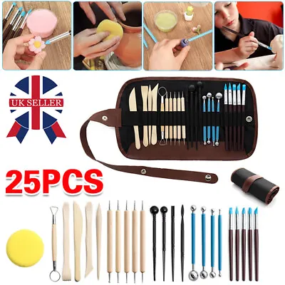 Buy 24pc Polymer Clay Tools Modelling Sculpting Tool Pottery Models Art Projects Set • 12.89£